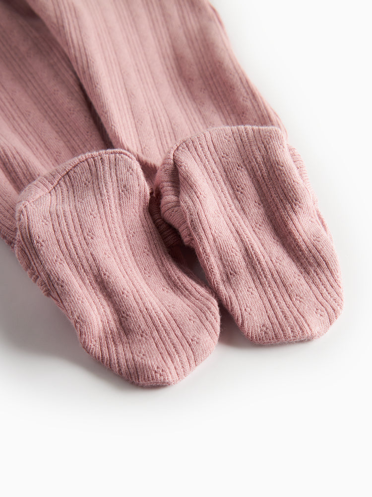 set footie pointelle wrap with beanie and blanket - soft berry