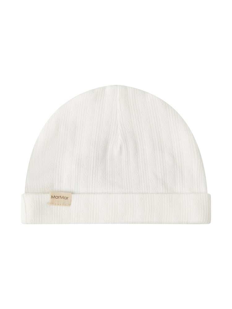 set footie pointelle wrap with beanie and blanket - gentle white