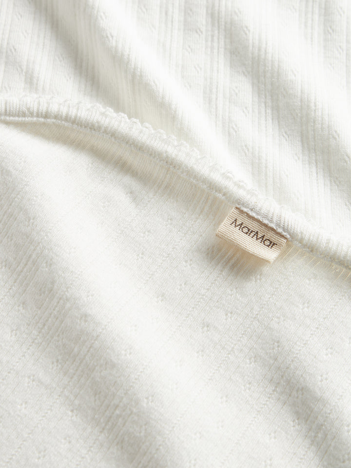 set footie pointelle wrap with beanie and blanket - gentle white