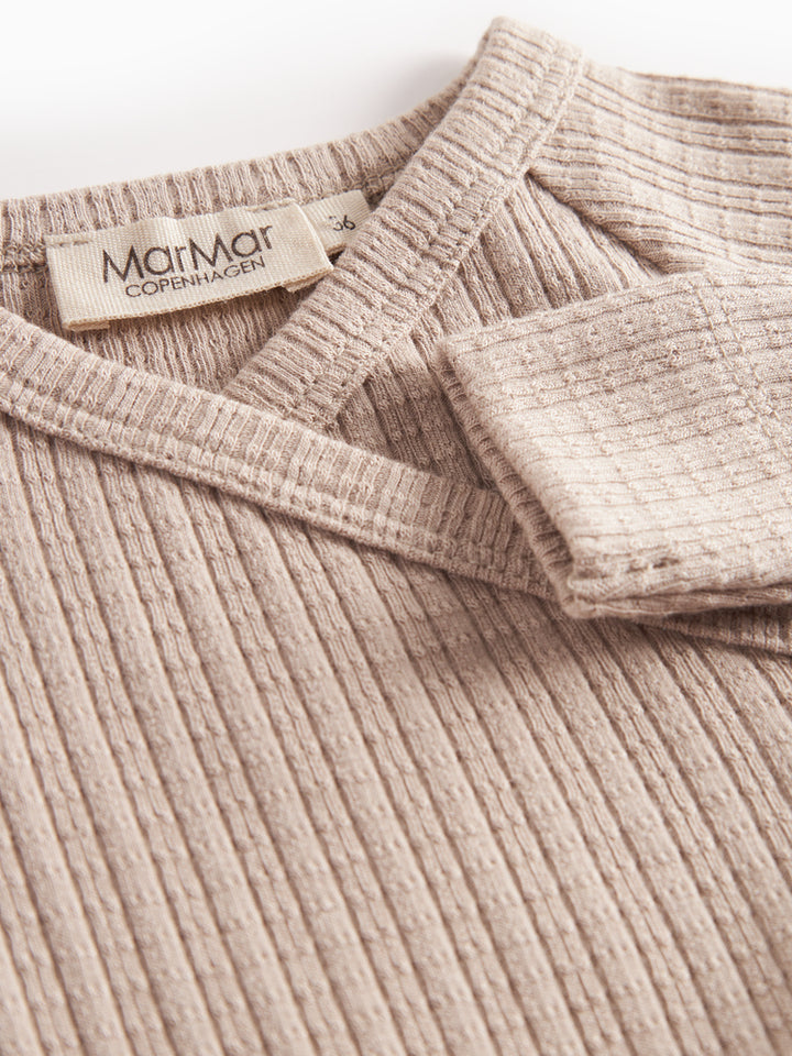 footie pointelle ribbed wrap - soft beige