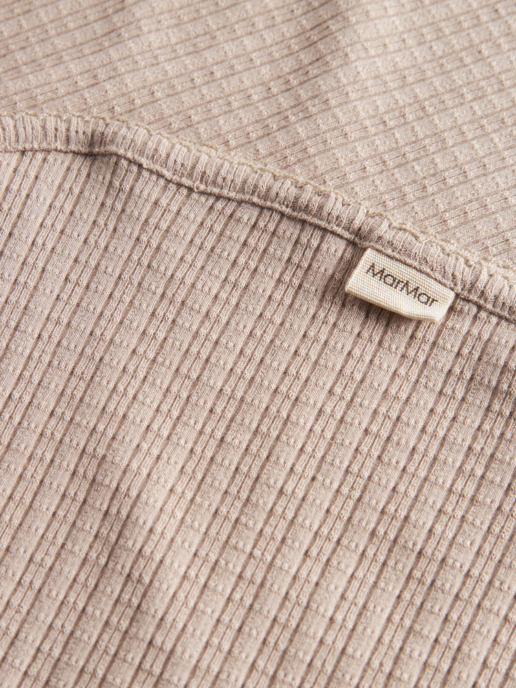 set footie pointelle ribbed wrap with beanie and blanket - soft beige