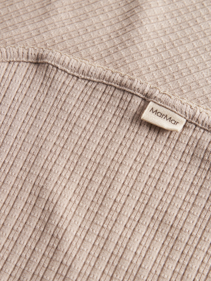 set footie pointelle ribbed wrap with beanie and blanket - soft beige