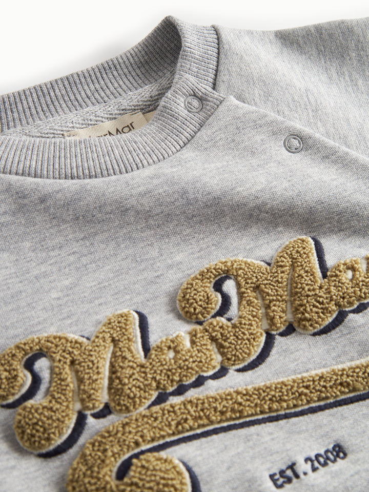 top l/s sherpa logo sweat - marmar logo