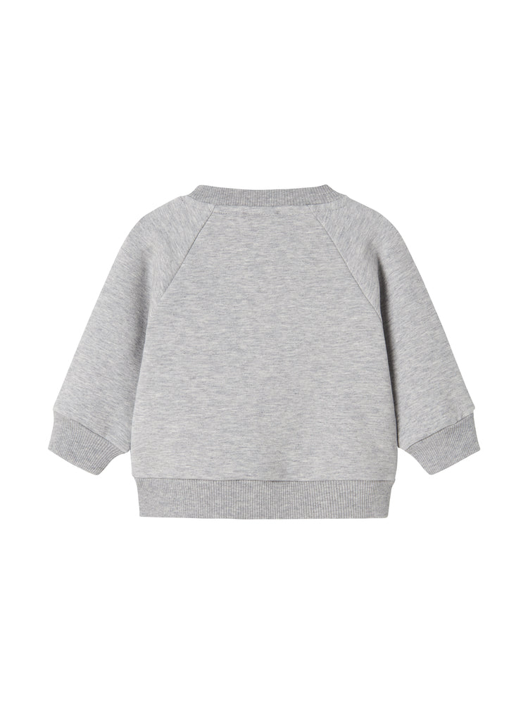 top l/s sherpa logo sweat - lavender logo