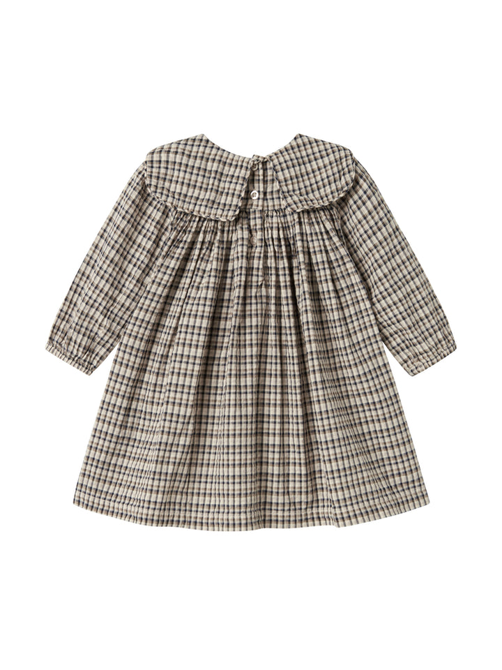 dress seersucker checkered with front pockets - pilot navy check