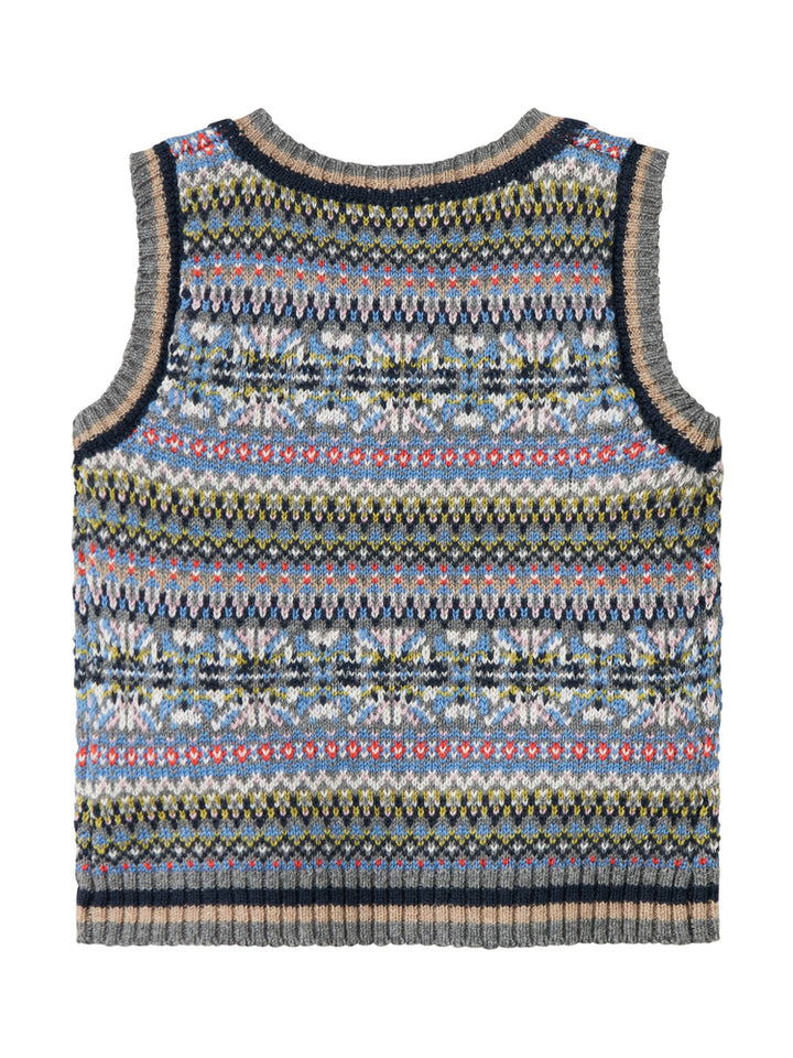 vest wool printed - fair isle