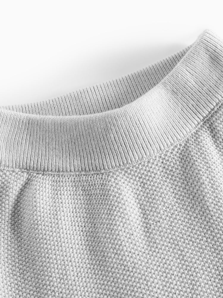 set knit cardigan and pants with bonnet with booties and blanket - aluminium