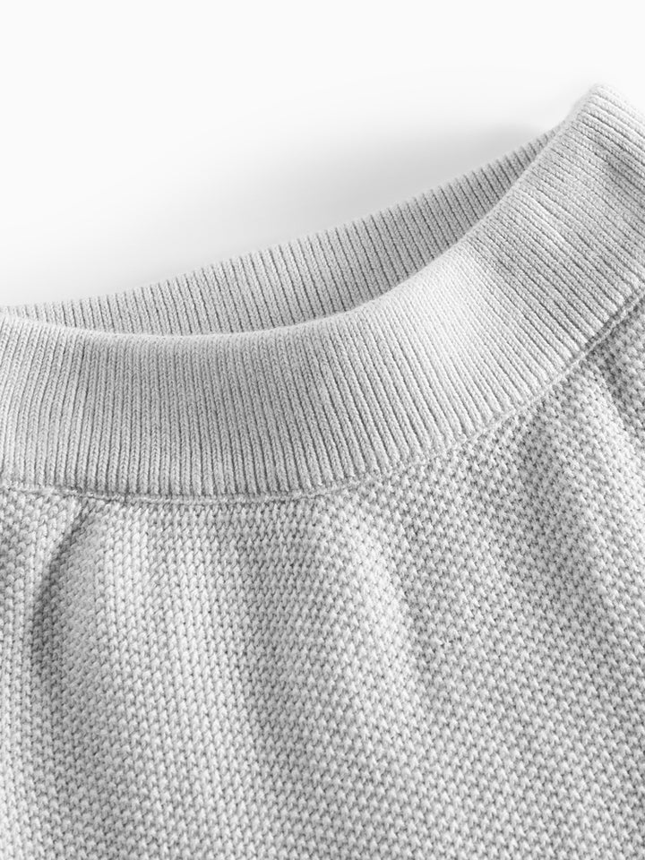 set knit cardigan and pants with bonnet with booties and blanket - aluminium