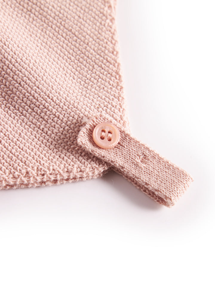 set knit cardigan and pants with bonnet with booties and blanket - faded rose