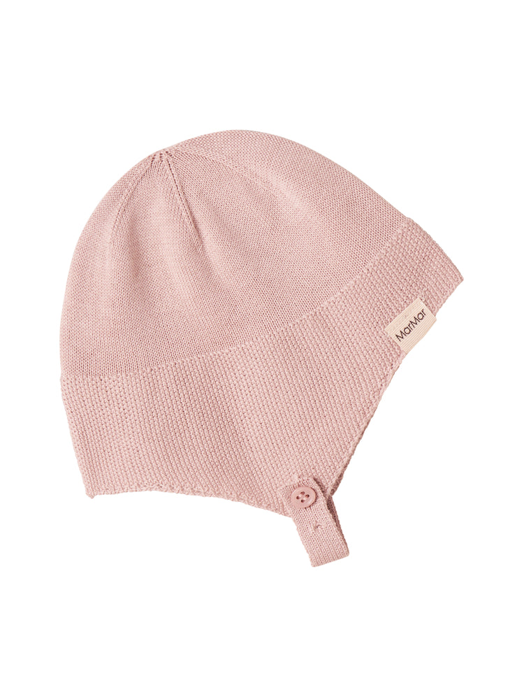 set knit cardigan and pants with bonnet with booties and blanket - faded rose