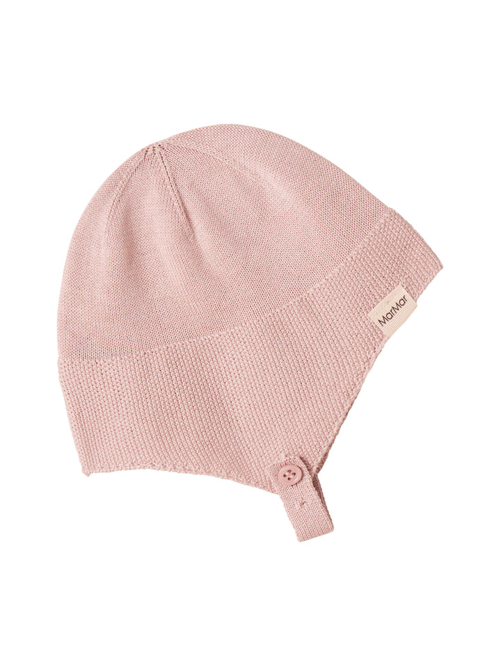 set knit cardigan and pants with bonnet with booties and blanket - faded rose