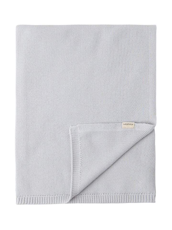 set knit cardigan and pants with bonnet with booties and blanket - aluminium