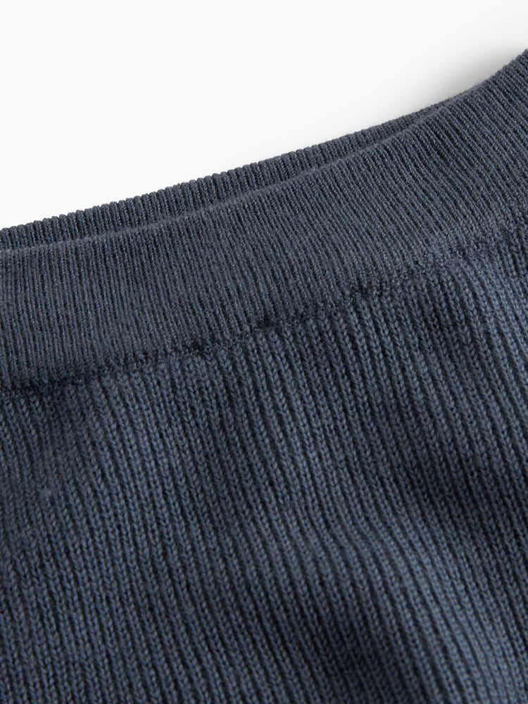 set knit wool wrap button top and footie pants with beanie - blue