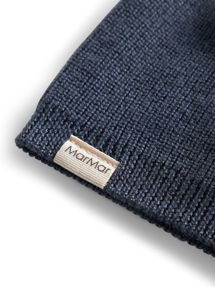 set knit wool wrap button top and footie pants with beanie - blue