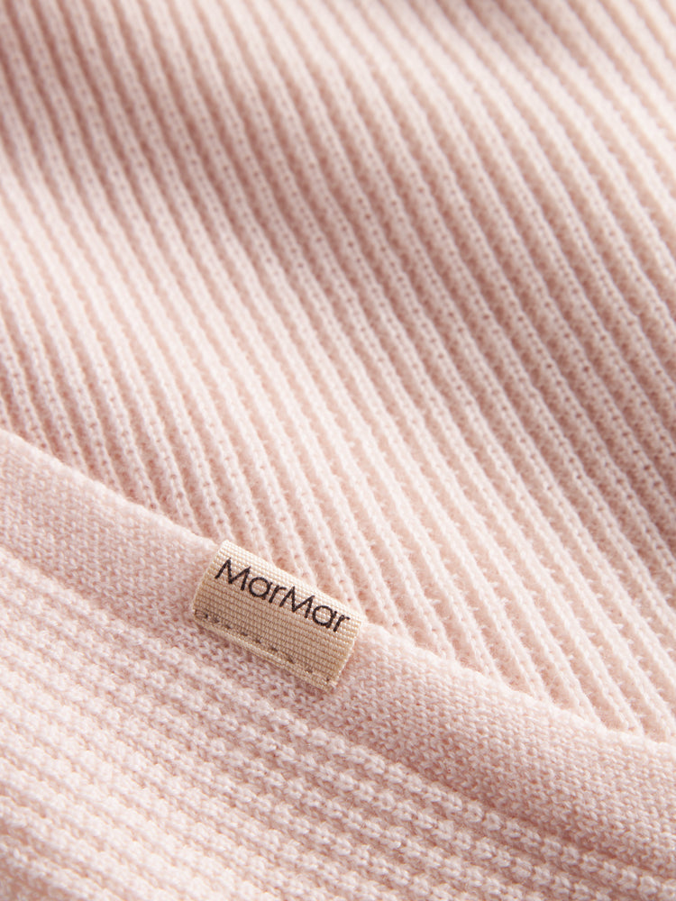 set knit wool wrap button top and footie pants with beanie and blanket - rose quartz