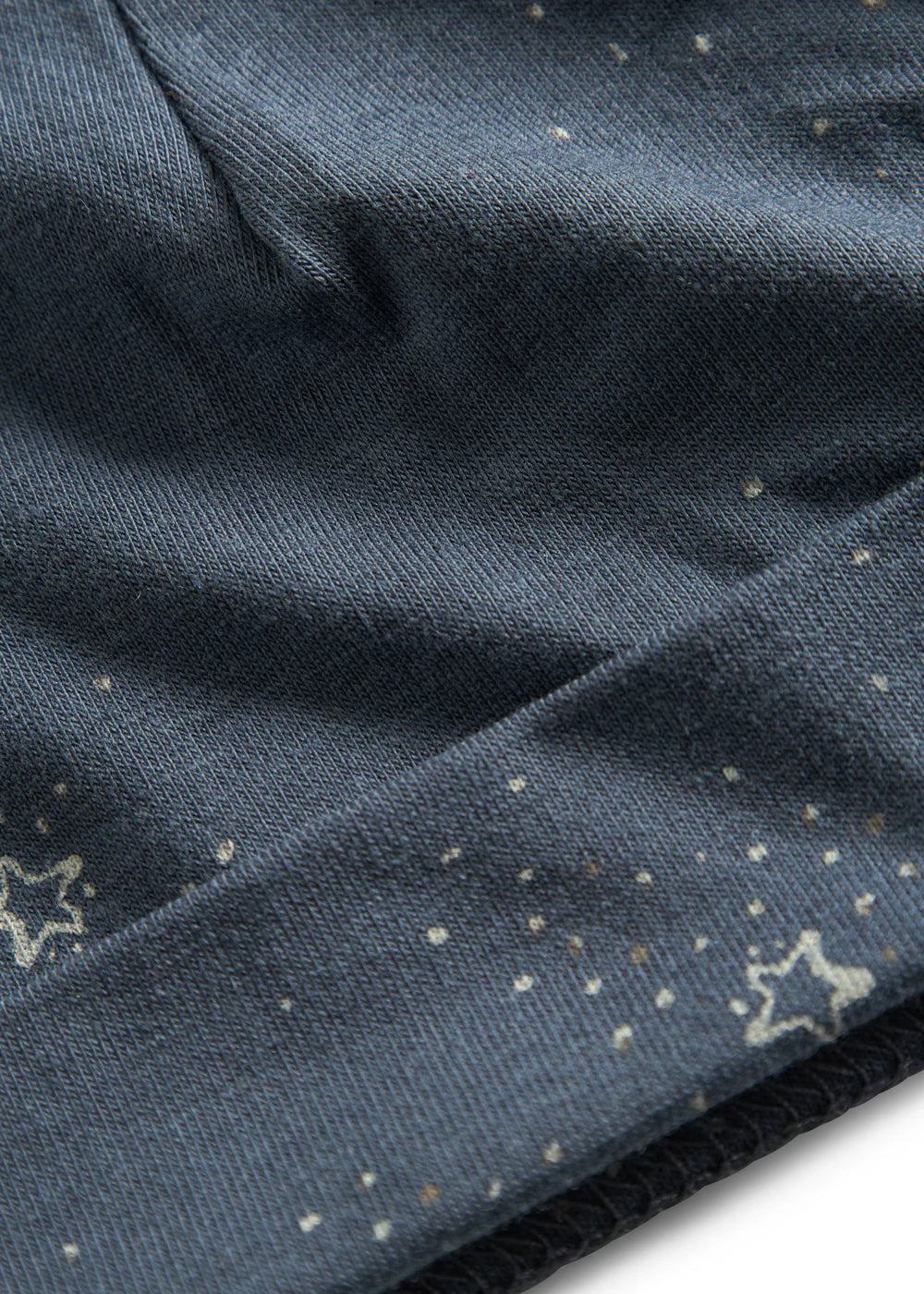 set knit star print wrap top and footie pants with beanie - starry night