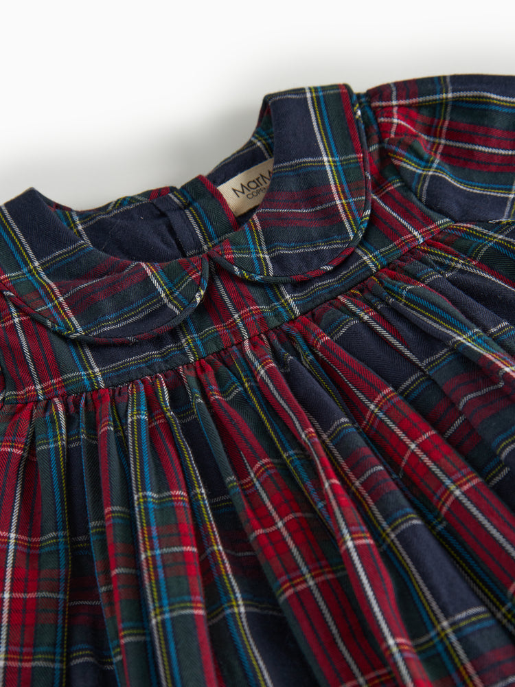 dress plaid with collar - pilot navy check