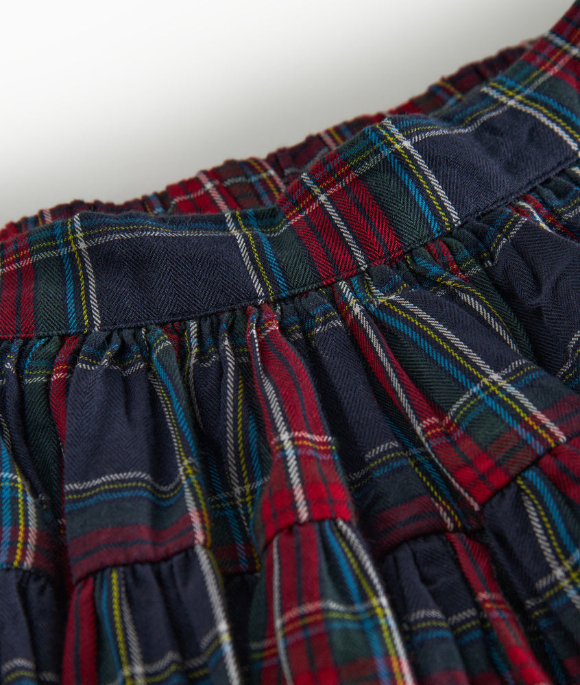 skirt plaid - pilot navy check