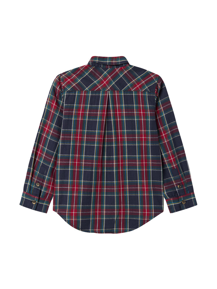 shirt l/s plaid - pilot navy check