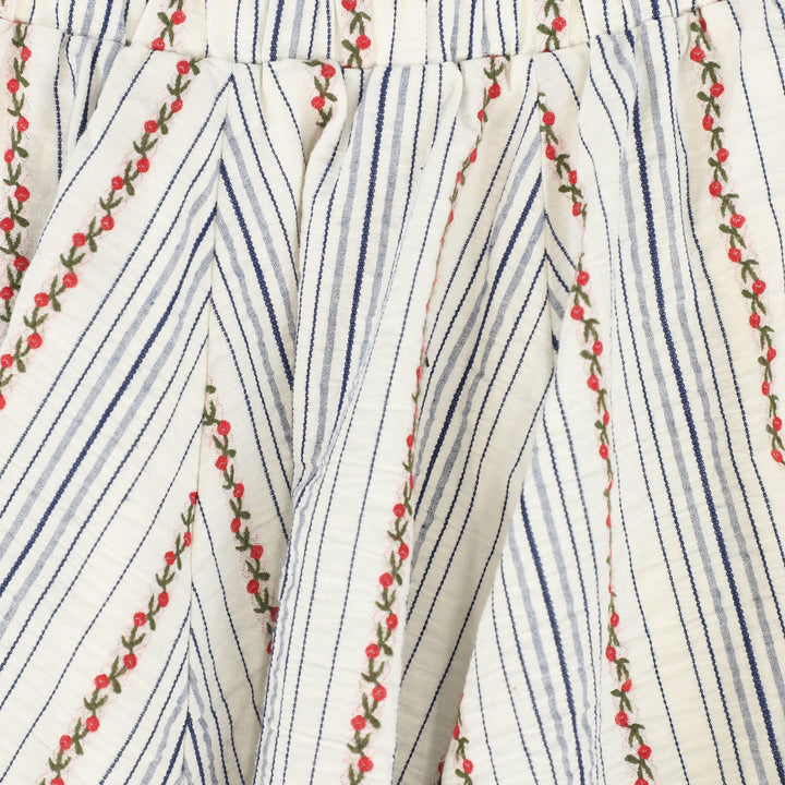 skirt cherry embroidered circle - floral