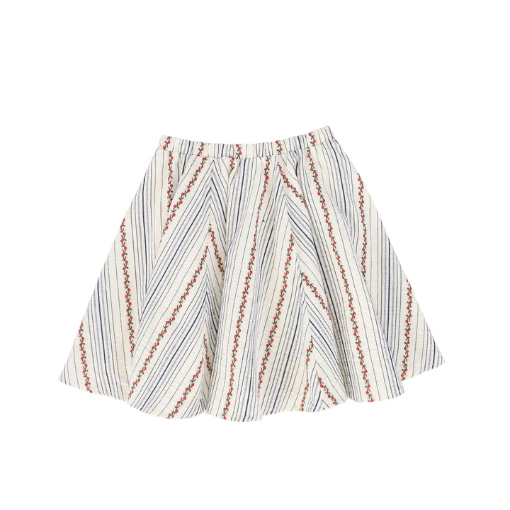 skirt cherry embroidered circle - floral