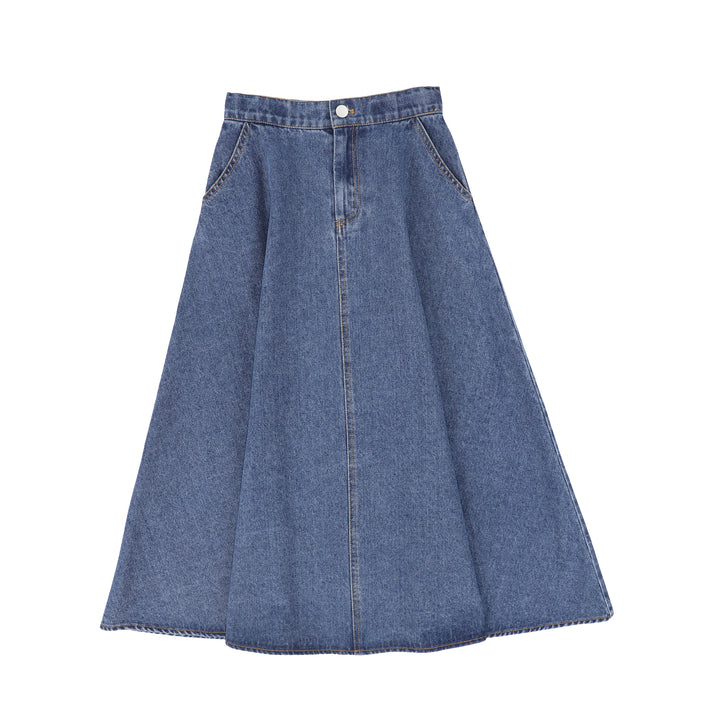 skirt flowy - denim