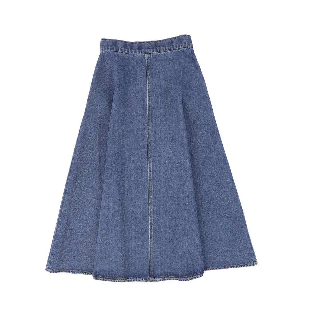 skirt flowy - denim