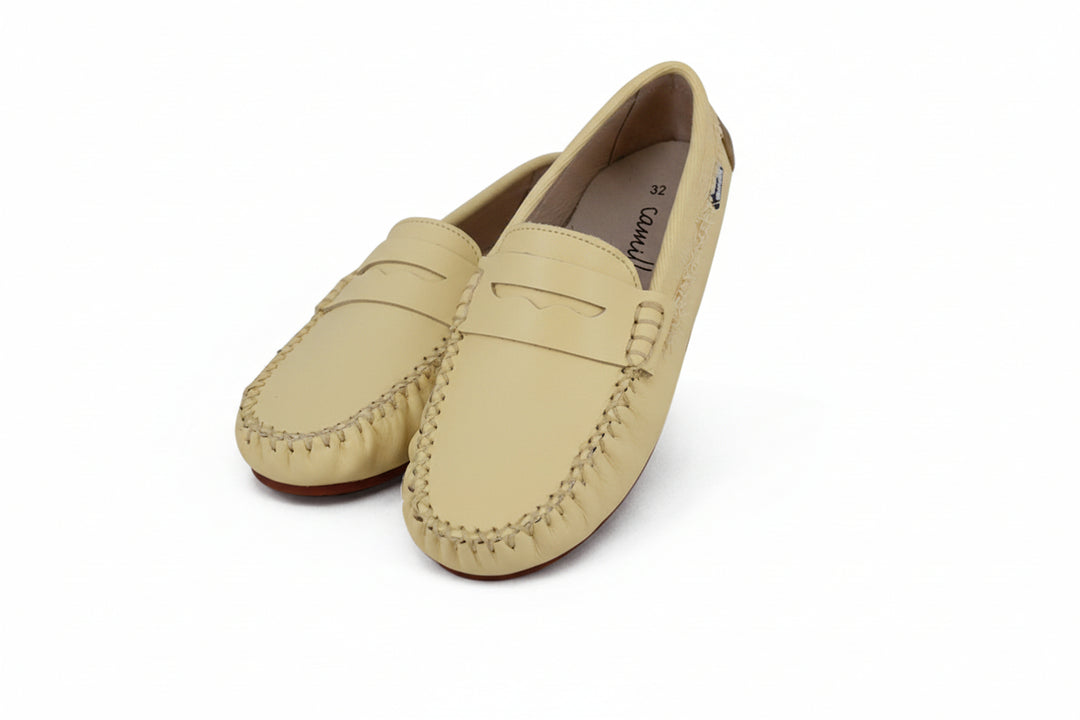 shoes stella frayed edge loafer - light yellow