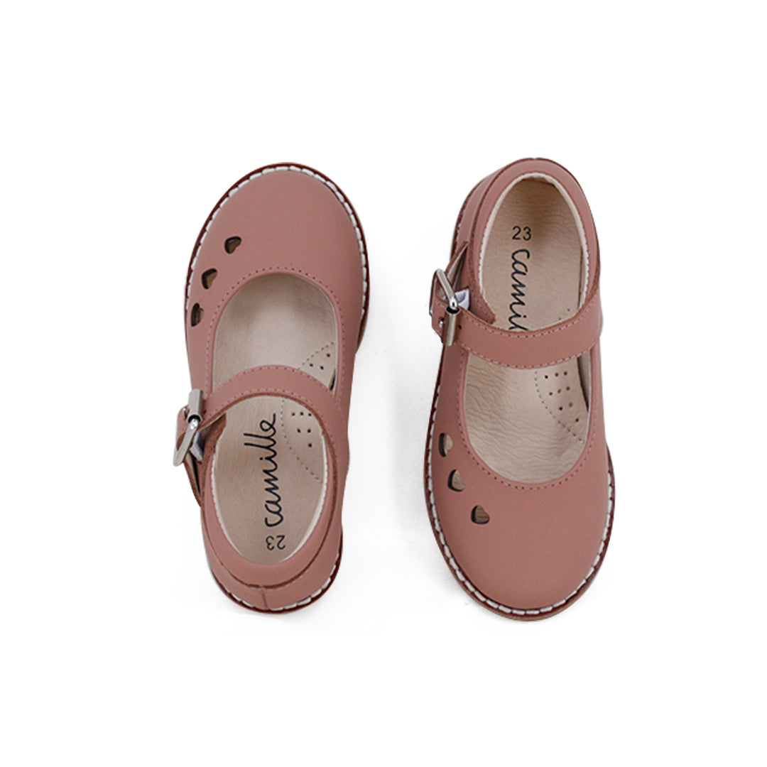 shoes clunky piper heart cut out mary janes - blush