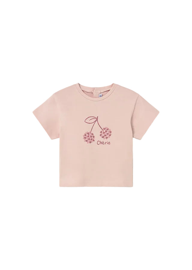 tee s/s glitter cherry - peony-077