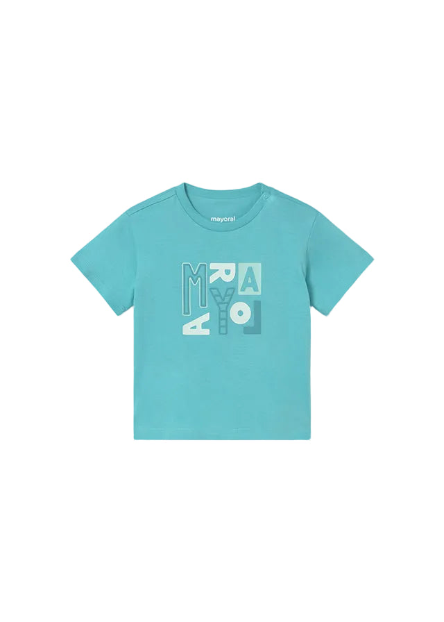 tee s/s logo - turquoise-010