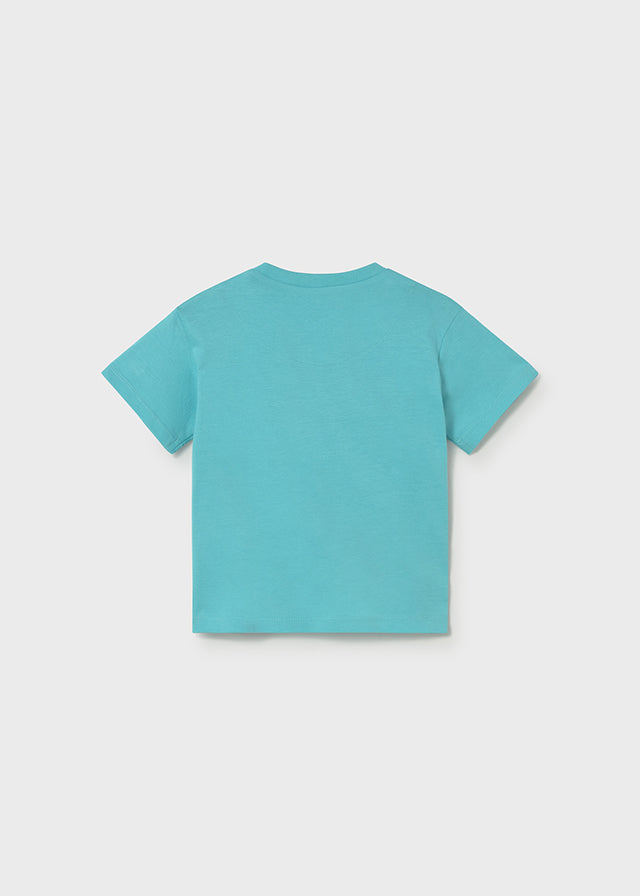 tee s/s logo - turquoise-010