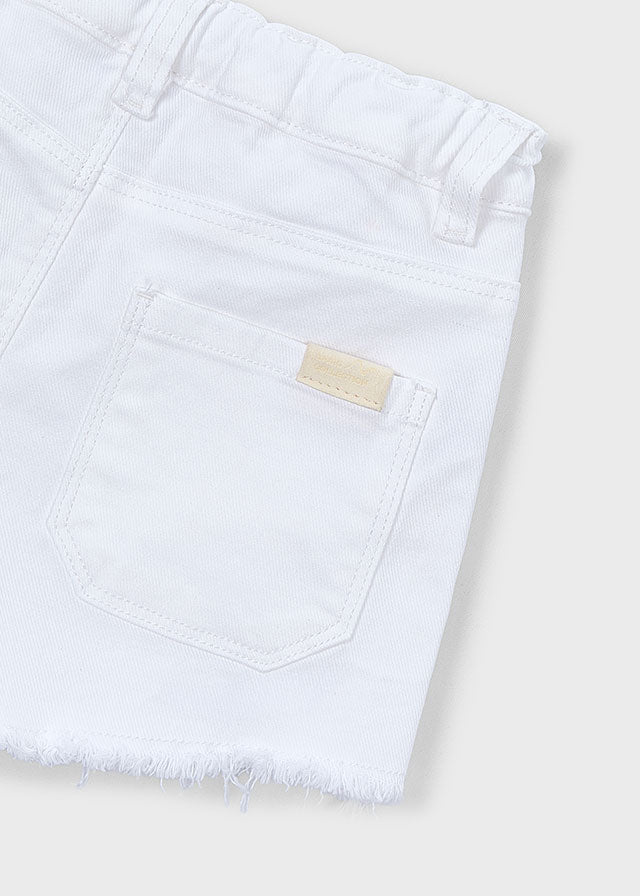 shorts basic denim - white-067
