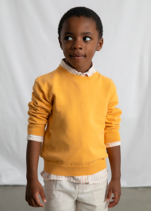 top l/s knit sweater - peach-052