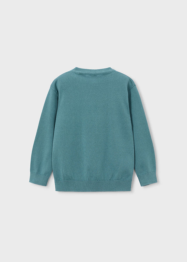 top l/s knit sweater - seaweed-055