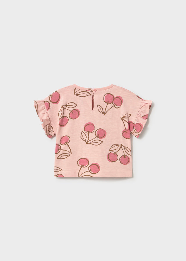 tee s/s printed flutter - peony-017