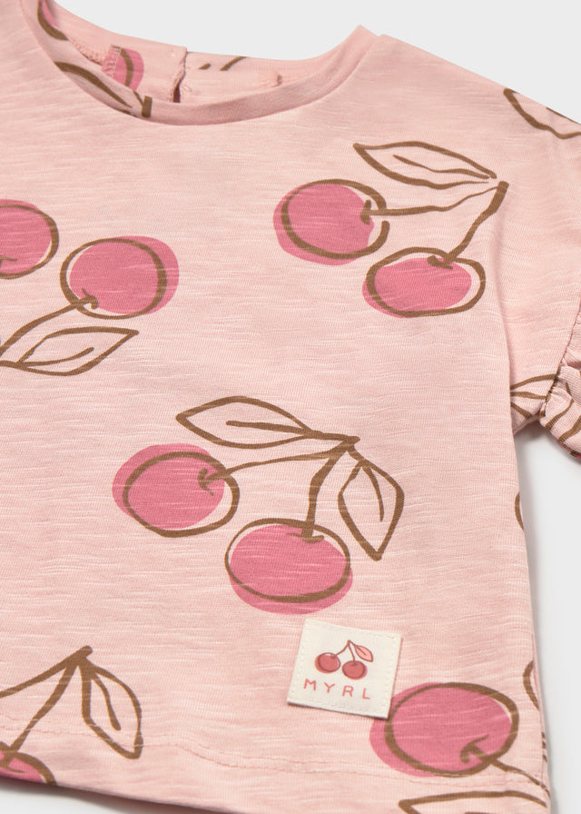 tee s/s printed flutter - peony-017