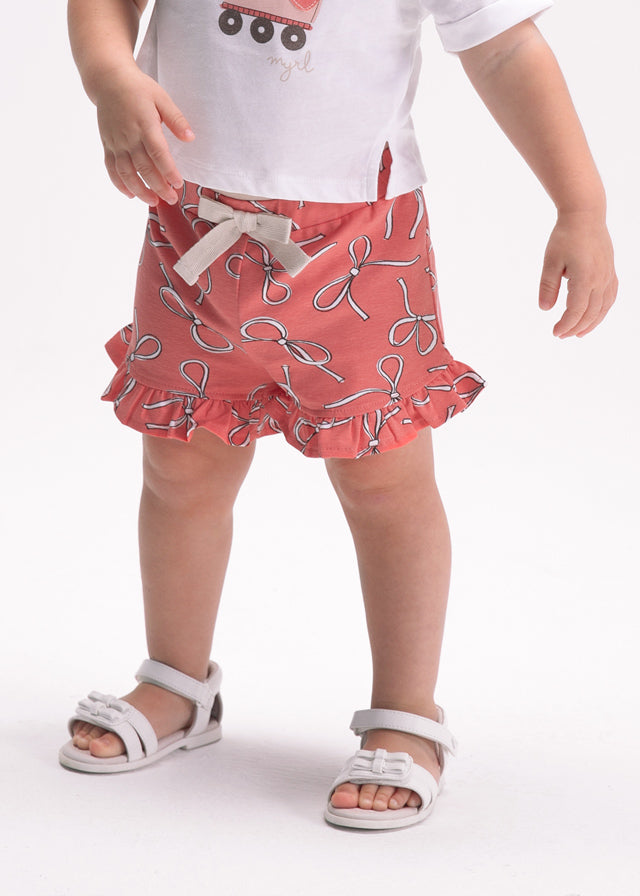 set outfit roller blade tee and bow shorts - flamingo-048
