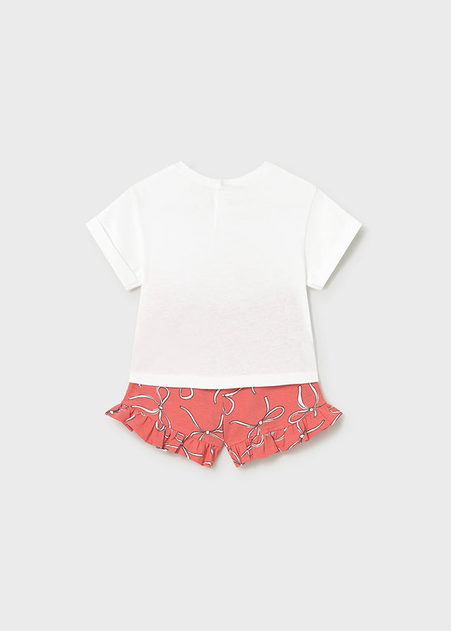 set outfit roller blade tee and bow shorts - flamingo-048