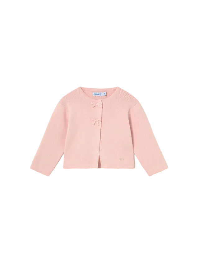 cardigan knit bow - peony-052
