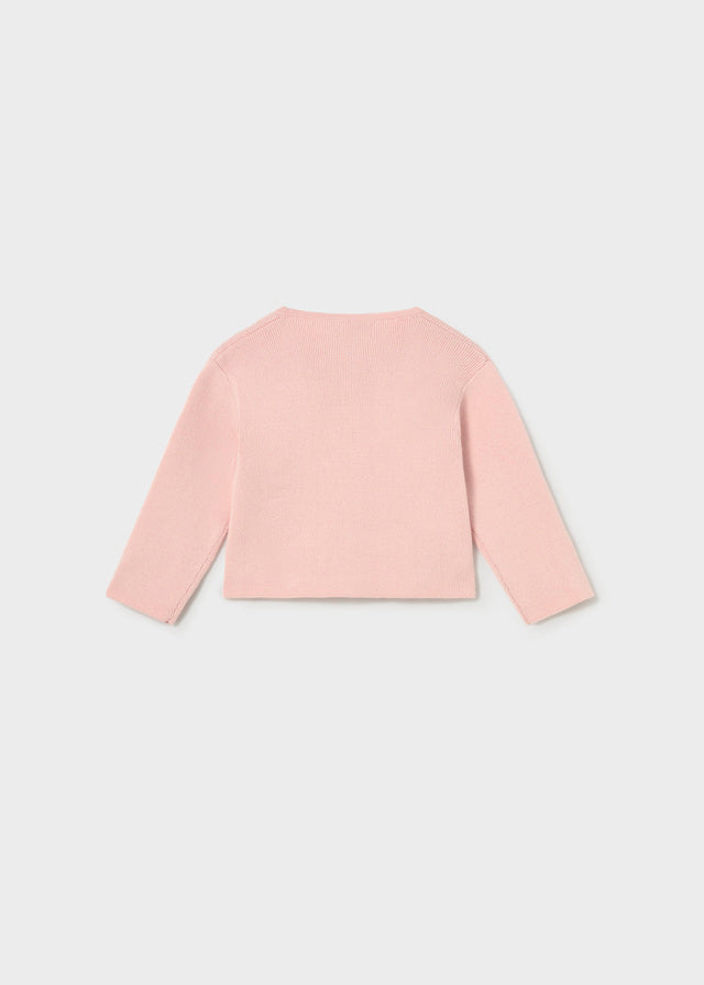 cardigan knit bow - peony-052