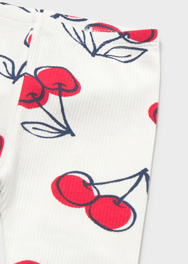 set outfit ice cream tee and cherry leggings with sweatband - red-038