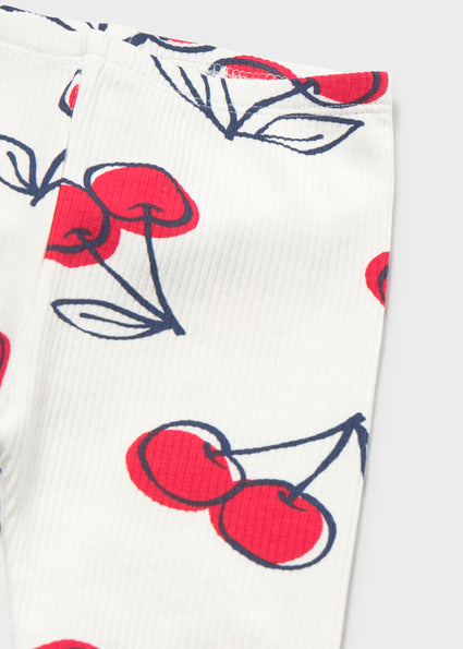 set outfit ice cream tee and cherry leggings with sweatband - peony-037