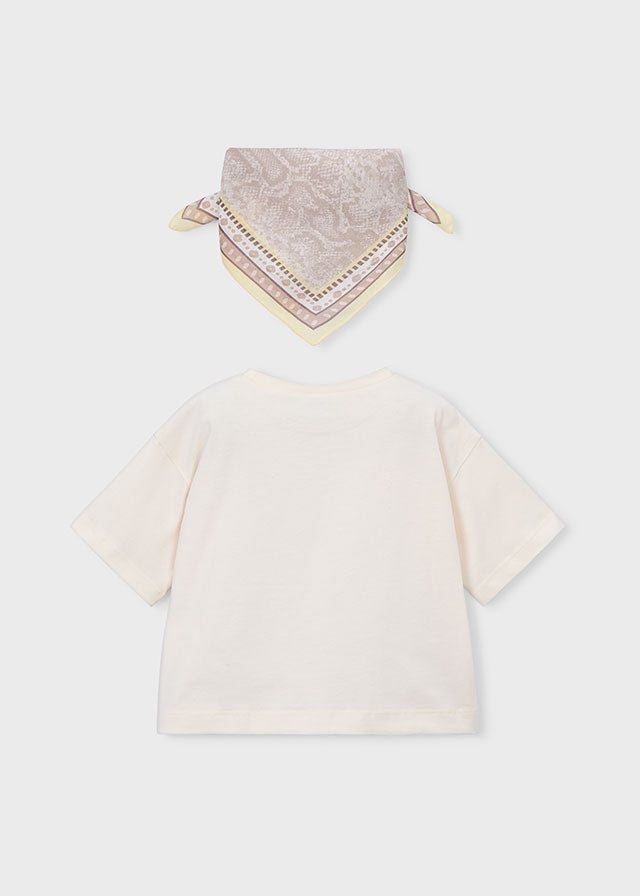 tee s/s hankerchief - beige bone-088
