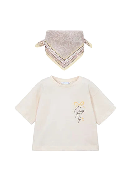 tee s/s hankerchief - beige bone-088