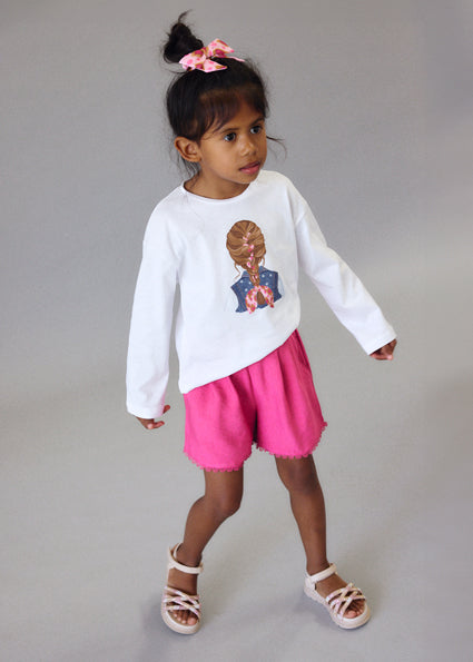 tee l/s braided girl - white-015