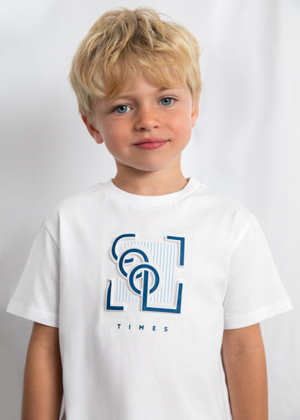 tee s/s embossed cool - white-020