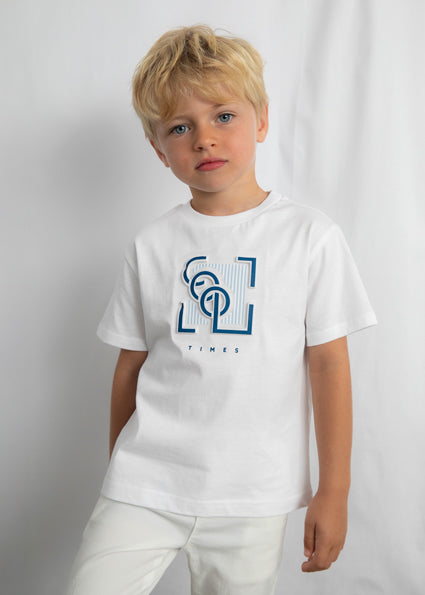 tee s/s embossed cool - white-020