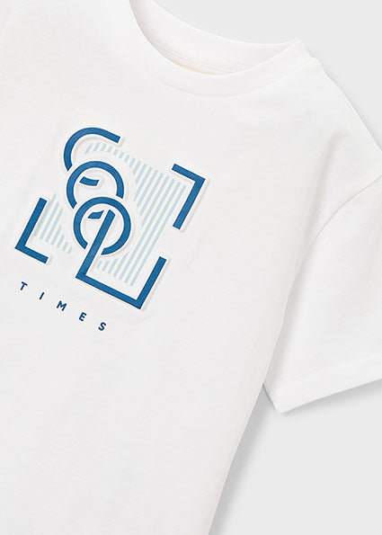 tee s/s embossed cool - white-020