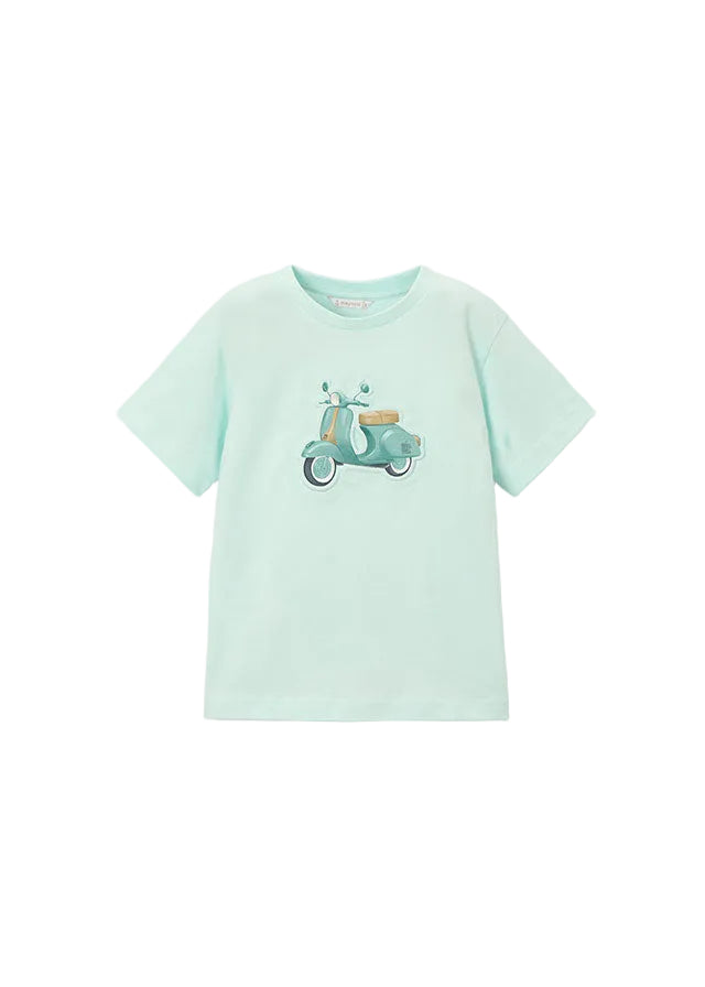 tee s/s embossed bike - mint-025
